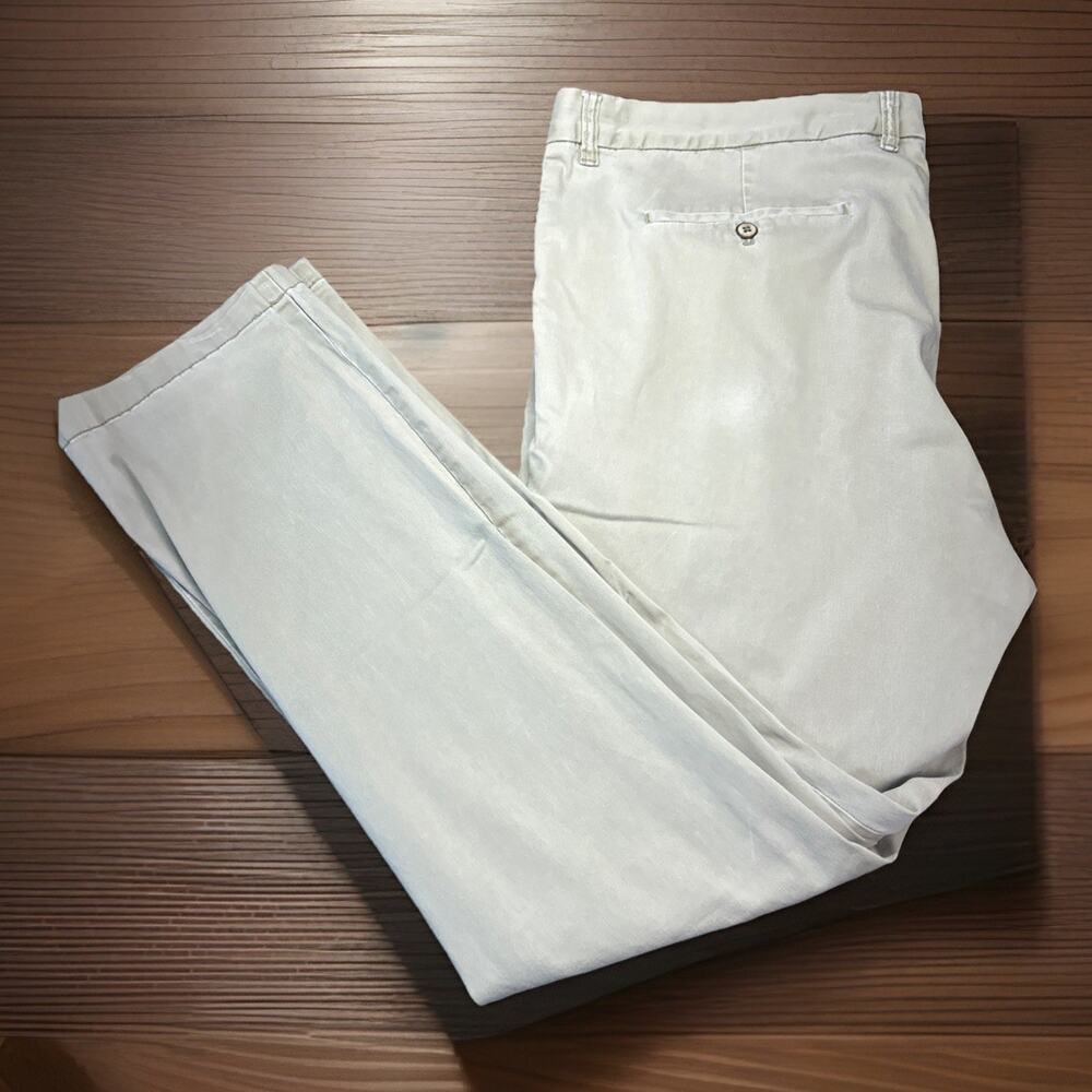 Tommy Bahama Pants Mens 42x32 Beige Boracay Flat Front Stretch Casual Sand